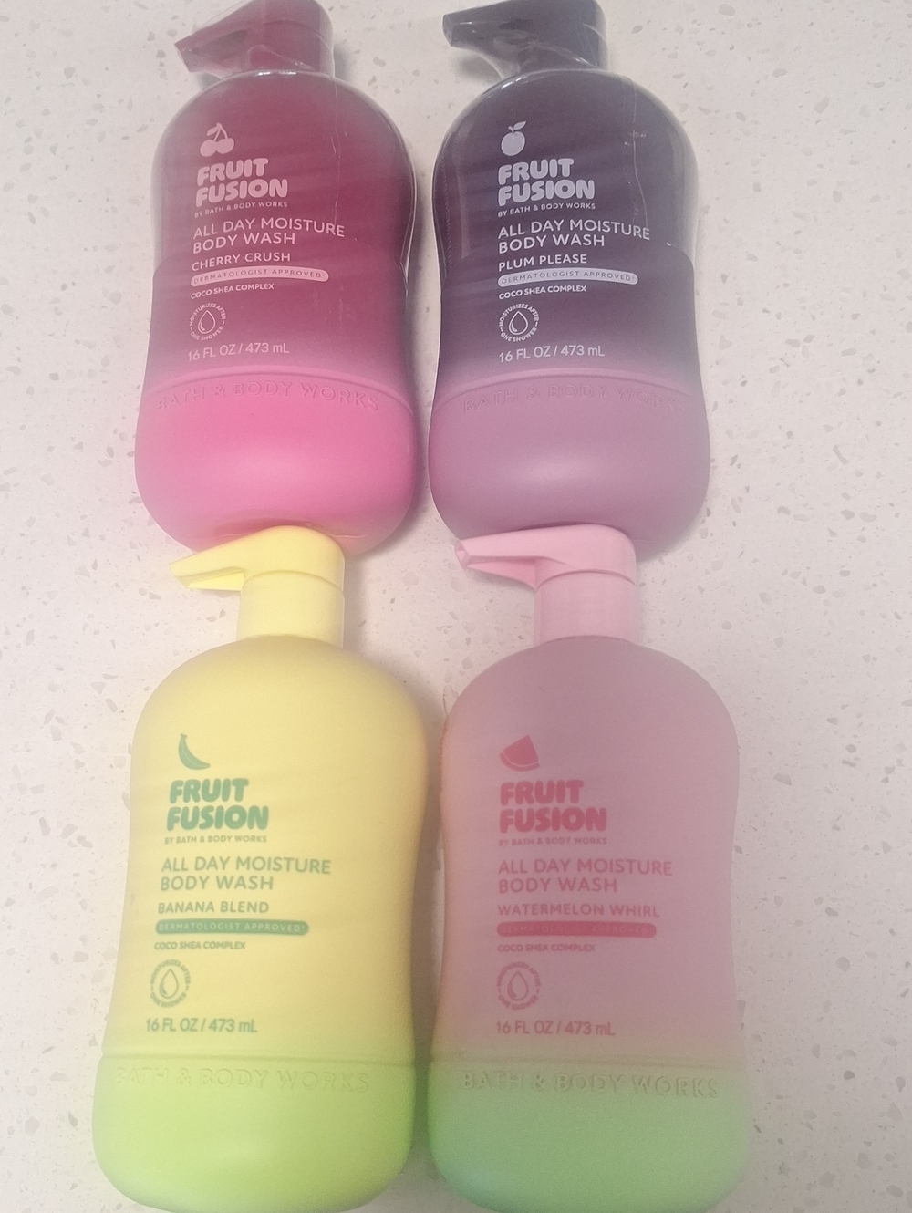 Bath & Body Works Fruit Fusion Body Wash Set - Pink, Purple, Yellow, Green